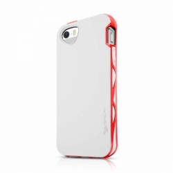 Husa APPLE iPhone 5\5S\SE - IT Skins Bumper (Alb&Rosu)