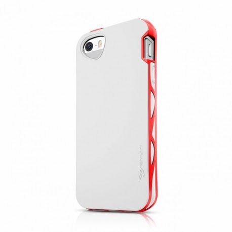 Husa APPLE iPhone 5\5S\SE - IT Skins Bumper (Alb&Rosu)