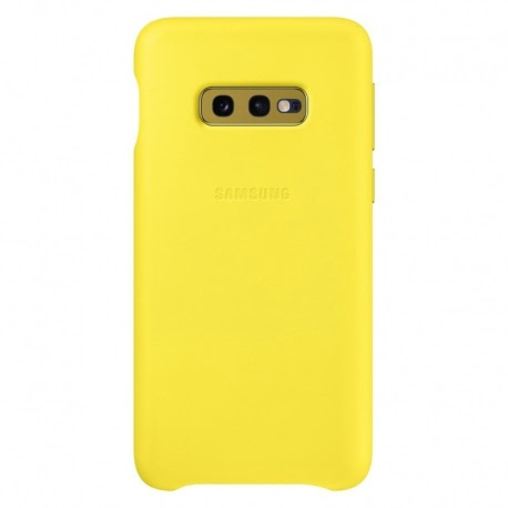 Husa Originala SAMSUNG Galaxy S10e - Cover Piele Naturala (Galben)