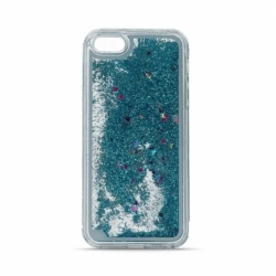 Husa APPLE iPhone 4\4S - Glitter Lichid (Albastru)