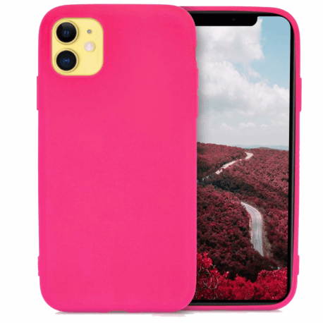 Husa APPLE iPhone 11 Pro Max - Silicone Cover (Roz Neon) Blister
