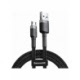 Cablu Date & Incarcare Textil MicroUSB 90 Grade 1.5A (Negru) 2m BASEUS CAMMVP-F01