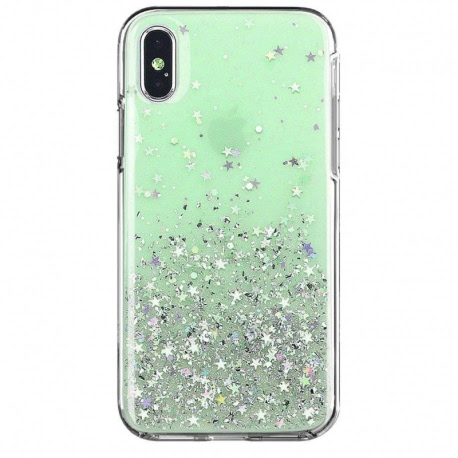 Husa XIAOMI Redmi Note 9 \ Redmi 10X 4G - Glitter Lichid Star (Verde)Wozinsky