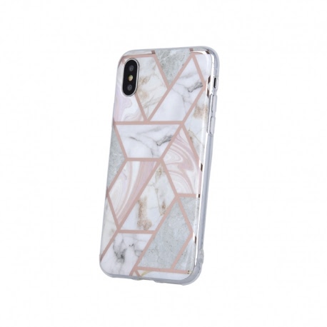 Husa HUAWEI P Smart Pro - Geometric Marble (Roz)