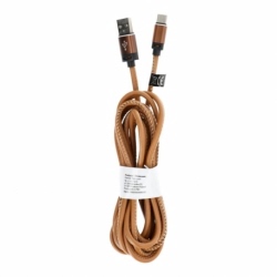 Cablu Date & Incarcare Piele Tip C 3.0 (Maro) C183 3m