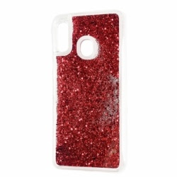 Husa SAMSUNG Galaxy A20e - Glitter Lichid (Rosu)