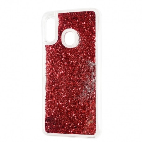 Husa SAMSUNG Galaxy A20e - Glitter Lichid (Rosu)