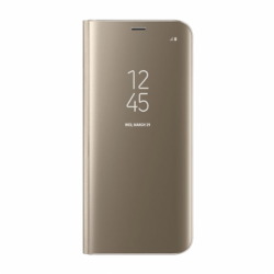 Husa SAMSUNG Galaxy S7 - Flip Wallet Clear (Auriu)