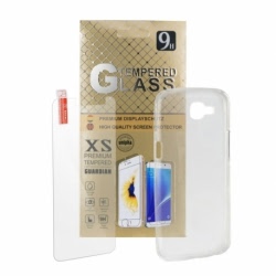 Set SAMSUNG Galaxy S20 FE - Folie de Sticla 9H + Husa Silicon (Transparent)