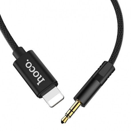 Cablu si Adaptor Audio AUX Jack 3.5mm - Lightning ,Negru, HOCO UPA13