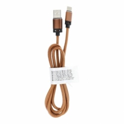 Cablu Date & Incarcare Piele Tip C 3.0 (Maro Deschis) C183 1m