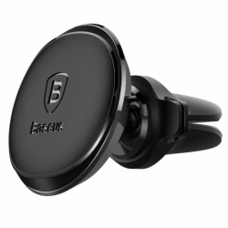 Suport Auto Universal Ventilatie Magnetic Small Ears Cu Prindere Pentru Cablu (Negru) Baseus SUGX-A01