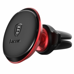 Suport Auto Universal Ventilatie Magnetic Small Ears Cu Prindere Pentru Cablu (Rosu) Baseus SUGX-A09