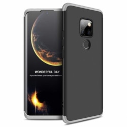 Husa HUAWEI Mate 20 - GKK 360 Full Cover (Argintiu/Negru)