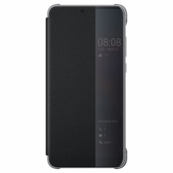 Husa HUAWEI P30 - Flip Wallet Clear (Negru)