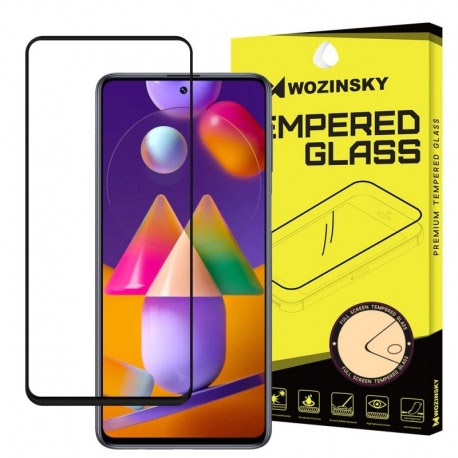 Folie de Sticla 5D Full Glue SAMSUNG Galaxy M31s (Negru) Case Friendly Wozinsky