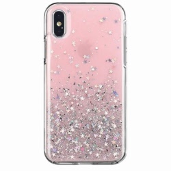 Husa SAMSUNG Galaxy A02s - Glitter Lichid Star (Roz) Wozinsky