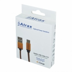 Cablu Date MicroUSB (Portocaliu) ATRAX