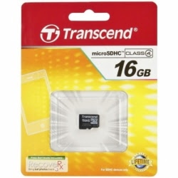 Card MicroSD 16GB Clasa 4 TRANSCEND