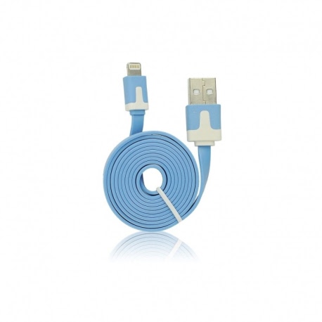 Cablu Date APPLE iPhone 567 Plat - 1 Metru (Albastru)
