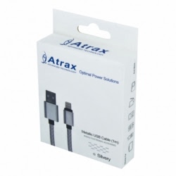 Cablu Date Textil APPLE iPhone 5\6\7 (Argintiu) ATRAX