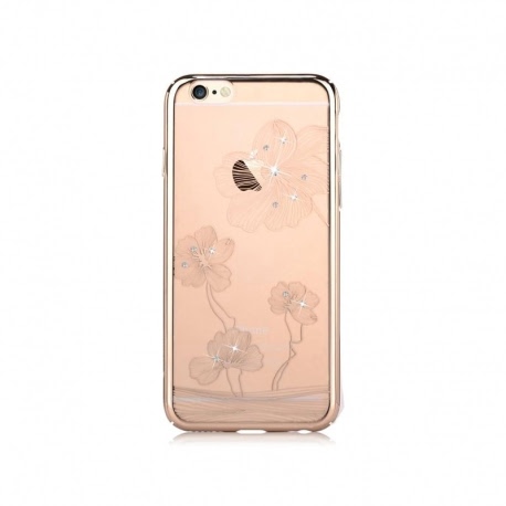 Husa APPLE iPhone 6\6S - Comma Crystal Flora (Auriu)