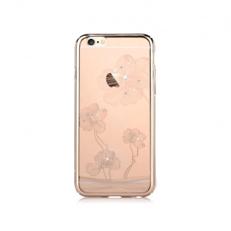 Husa APPLE iPhone 6\6S - Comma Crystal Flora (Auriu)