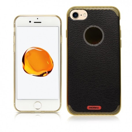 Husa APPLE iPhone 7 / 8 - REMAX Hane (Negru&Auriu)