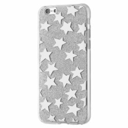 Husa APPLE iPhone 6\6S - Fashion (Shinny Stars Argintiu)