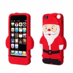 Husa APPLE iPhone 5\5S\SE - 3D (Mos Craciun Rosu)