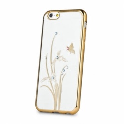 Husa APPLE iPhone 6\6S - Beeyo Butterfly (Auriu)