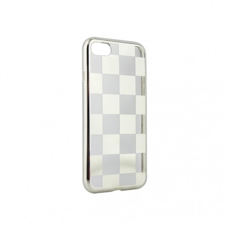 Husa APPLE iPhone 5\5S\SE - Electroplate Chess (Argintiu)