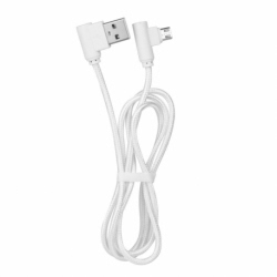 Cablu Date & Incarcare MicroUSB 90 Grade (Alb)