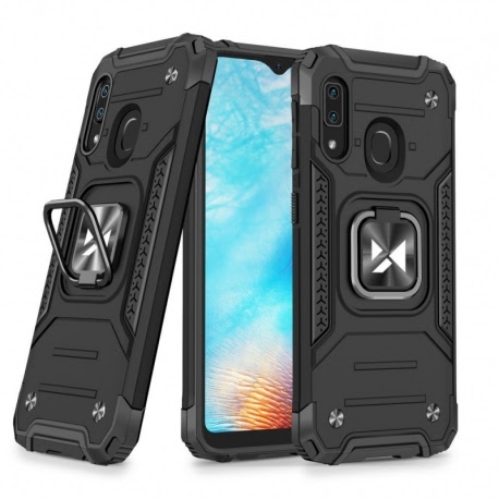 Husa SAMSUNG Galaxy A20e - Ring Armor (Negru) Wozinsky