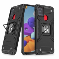 Husa SAMSUNG Galaxy A21s - Ring Armor (Negru) Wozinsky