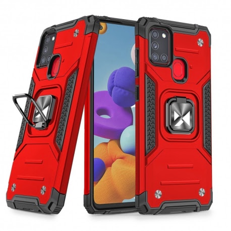 Husa SAMSUNG Galaxy A21s - Ring Armor (Rosu) Wozinsky