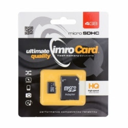 Card MicroSD 4GB + Adaptor Clasa 4 IMRO
