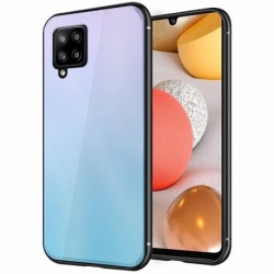 Husa SAMSUNG Galaxy A12 - Ombre Glass (Albastr/Roz)