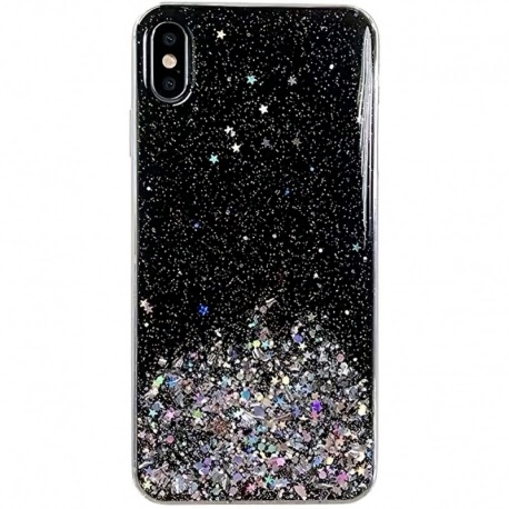 Husa SAMSUNG Galaxy A20e - Glitter Lichid Star (Negru) Wozinsky