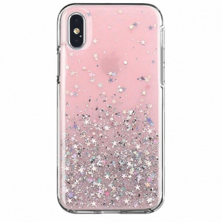 Husa SAMSUNG Galaxy A20e - Glitter Lichid Star (Roz) Wozinsky