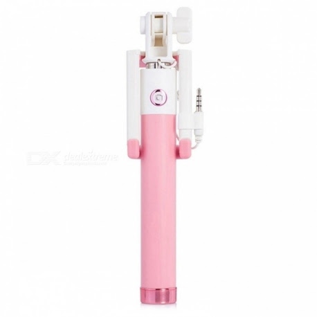 Selfie Monopod Multi-Function cu Mufa Jack 3.5mm, Roz