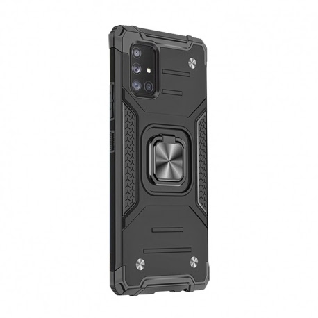 Husa pentru SAMSUNG Galaxy A12 - Ring Armor (Negru) Wozinsky