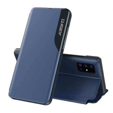 Husa pentru SAMSUNG Galaxy A51 - Leather View Case (Bleumarin)