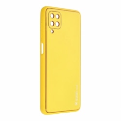 Husa pentru SAMSUNG Galaxy A12 - Leather (Galben) Forcell