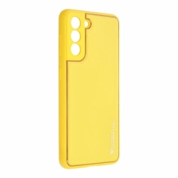 Husa pentru SAMSUNG Galaxy S21 - Leather (Galben) Forcell