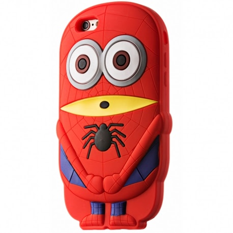 Husa APPLE iPhone 6\6S - 3D (Funny Spiderman - Rosu)