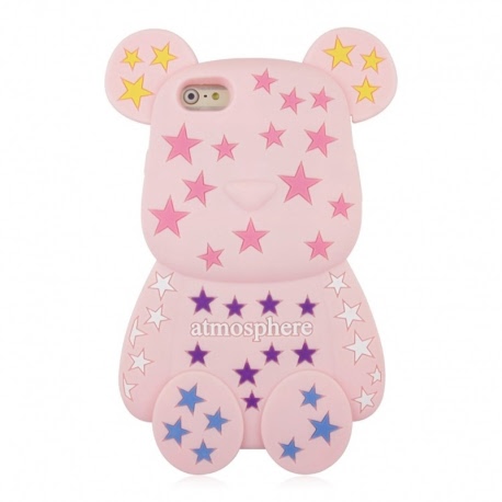 Husa APPLE iPhone 4\4S - 3D (Urs Atmosphere - Roz)