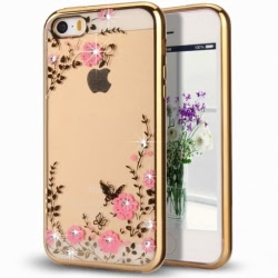 Husa SAMSUNG Galaxy J3 2017 - Bloomy Flower (Auriu)