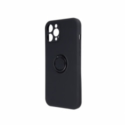 Husa pentru SAMSUNG Galaxy A22 (5G) - Ring Silicon Cover (Negru)