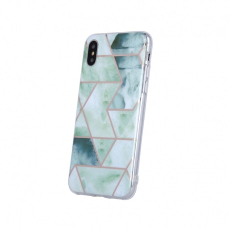 Husa pentru SAMSUNG Galaxy A22 (5G) - Geometric Marble (Verde)